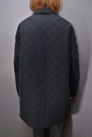 A.PRESSE Silk Taffeta Quilted Coat