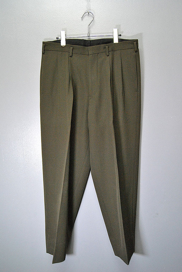 ユーゲン　カーキ トラウザー 　パンツ　2 HEUGN スラックス HEUGN / ユーゲン | 2タック テーパード トラウザーズ パンツ