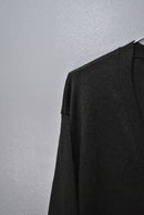 BATONER WASHED HIGH COUNT LINEN V CARDIGAN