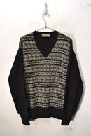 OLD COMME des GARCONS HOMME Vネックアーガイルニット