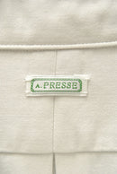 A.PRESSE Double Weave Twill Regular Collar Shirt