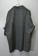 AURALEE SELVEDGE SUPER LIGHT DENIM HALF SLEEVED SHIRT / BLACK