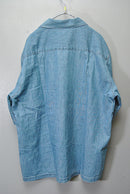 AURALEE SELVEDGE SUPER LIGHT DENIM HALF SLEEVED SHIRT / INDIGO