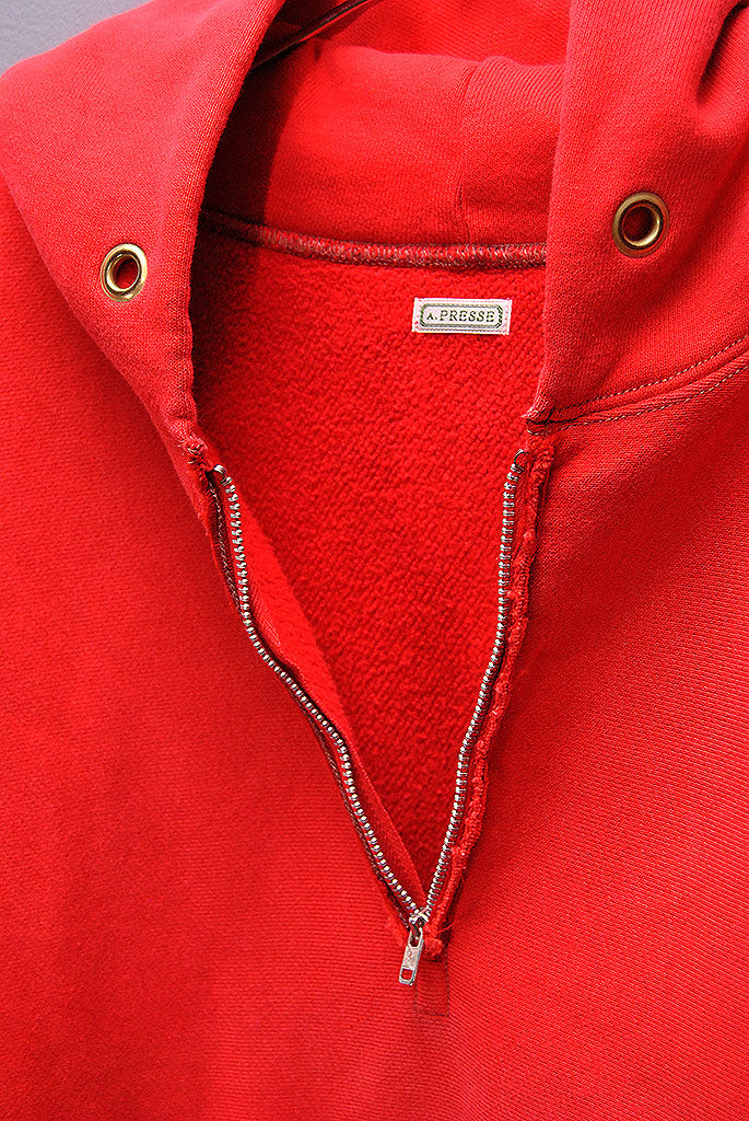 A.PRESSE Vintage Half Zip Sweat Hoodie