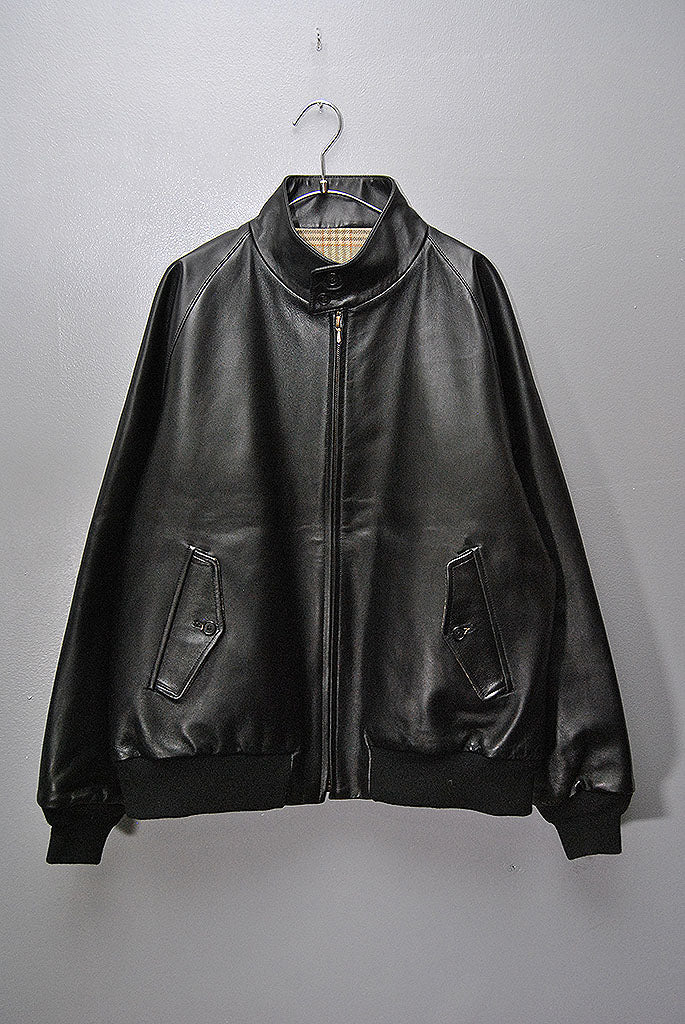 A.PRESSE Leather Harrington Jacket