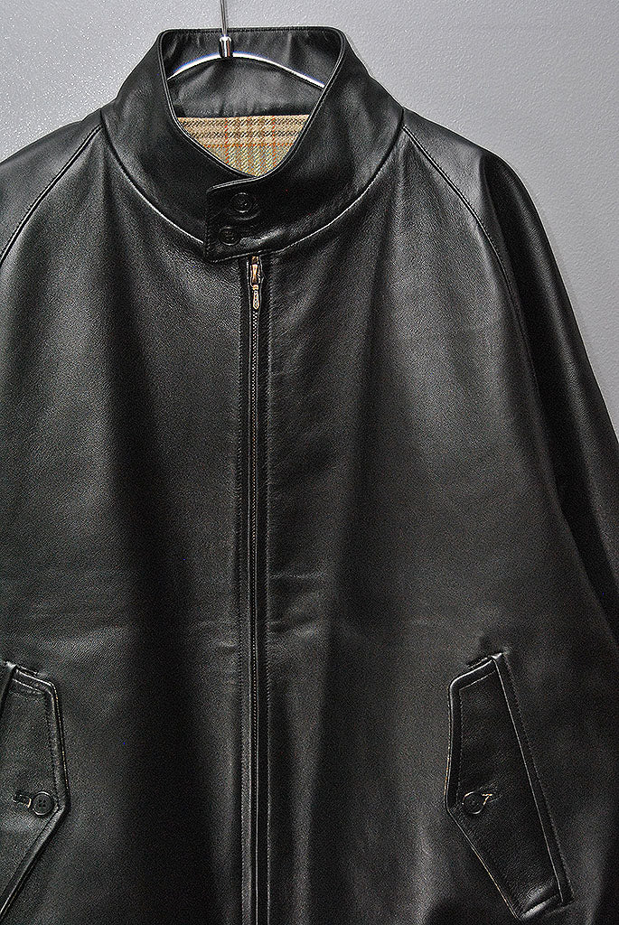 A.PRESSE Leather Harrington Jacket