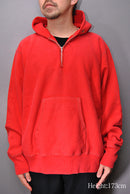 A.PRESSE Vintage Half Zip Sweat Hoodie