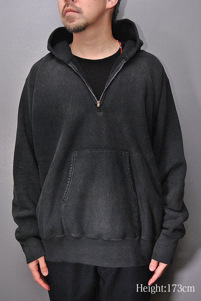 A.PRESSE Vintage Half Zip Sweat Hoodie