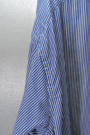 COMME des GARCONS HOMME 綿ストライプ ギャザーシャツ