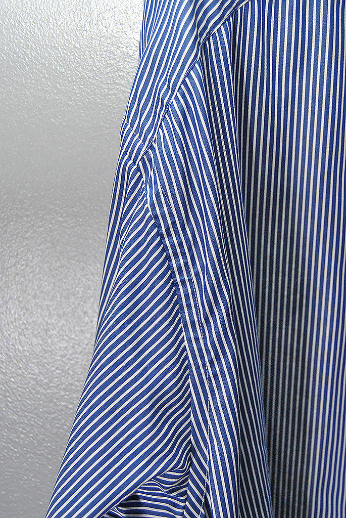 COMME des GARCONS HOMME 綿ストライプ ギャザーシャツ
