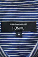 COMME des GARCONS HOMME 綿ストライプ ギャザーシャツ