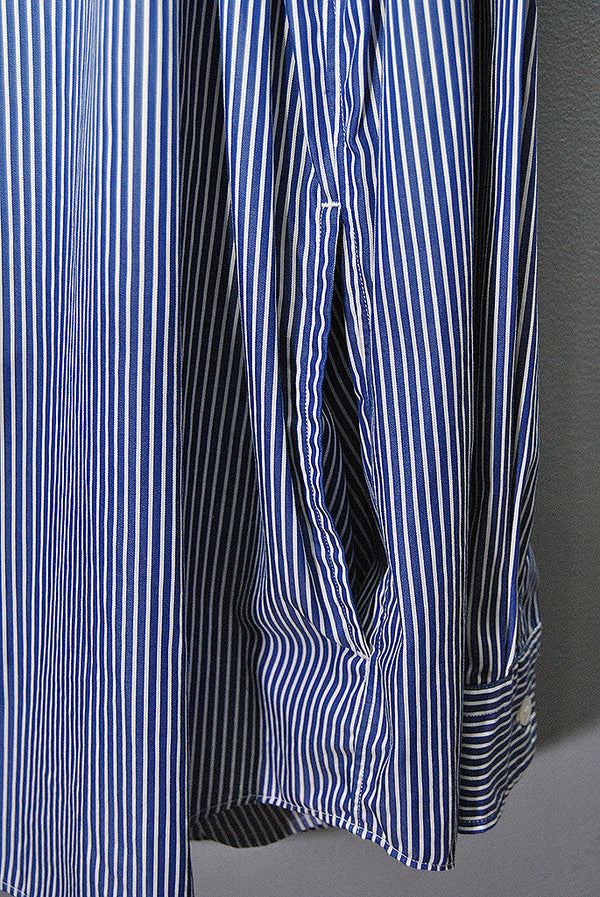 COMME des GARCONS HOMME 綿ストライプ ギャザーシャツ