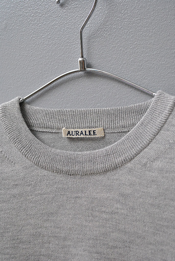 AURALEE CASHMERE HARD TWIST KNIT TEE