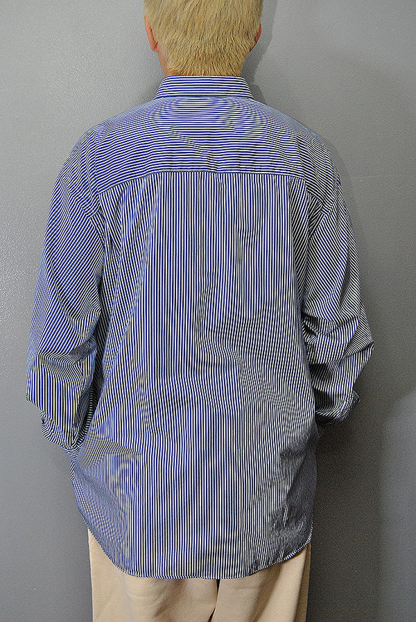 AD2005 comme des garcons ストライプシャツ　ギャザー AD2005 comme des garcons ストライプシャツ ギャザー AD2005