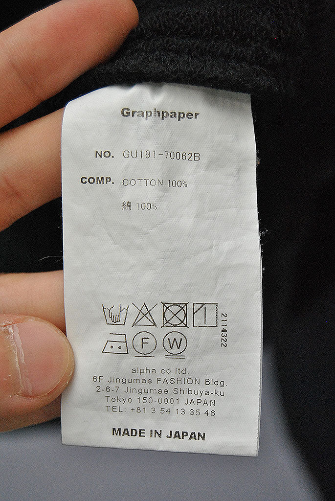 Graphpaper LOOPWHEELER for GP HALF-ZIP PARKA