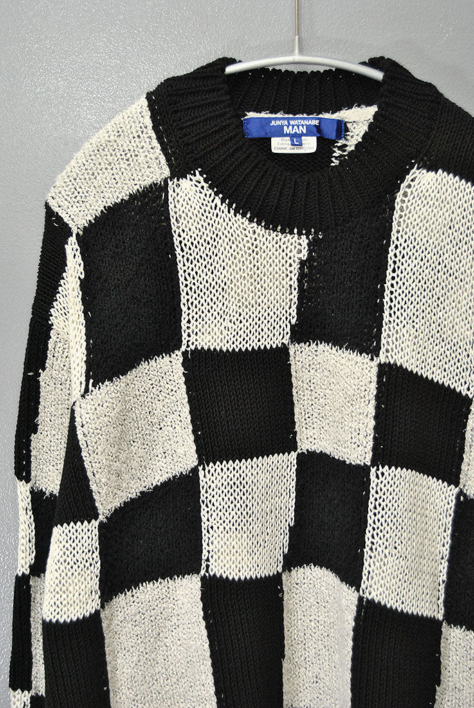 JUNYA WATANABE MAN ブロックチェック ニット