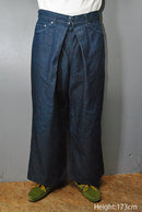 JOHN LAWRENCE SULLIVAN RIGID DENIM WIDE PANTS