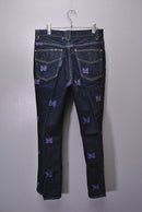 Needles  Boot-Cut Denim Papillon Emb
