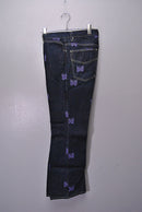 Needles  Boot-Cut Denim Papillon Emb