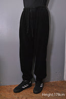 COMOLI シルクパイル ドローストリングパンツ