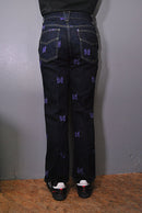 Needles  Boot-Cut Denim Papillon Emb
