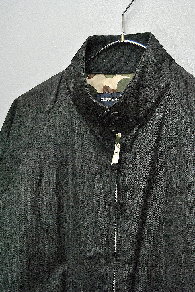 COMME des GARCONS HOMME エステルラミー ストライプ ドリズラージャケット