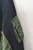 sacai Sponge Sweat x MA-1 Hoodie