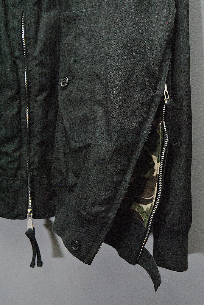 COMME des GARCONS HOMME エステルラミー ストライプ ドリズラージャケット