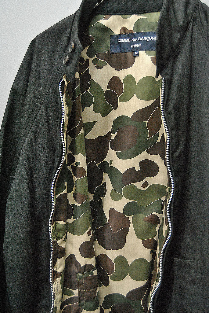 COMME des GARCONS HOMME エステルラミー ストライプ ドリズラージャケット