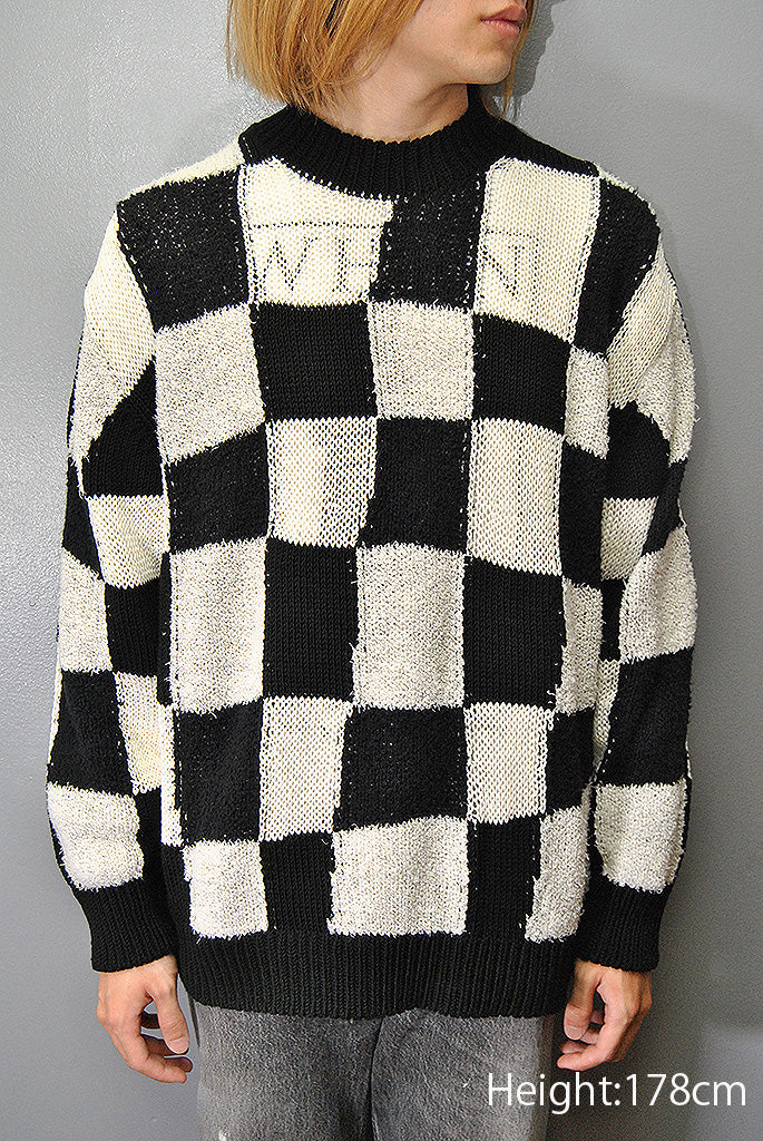 JUNYA WATANABE MAN ブロックチェック ニット