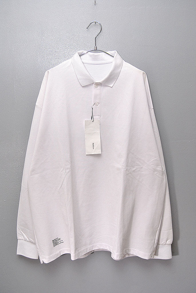 FreshService PIQUE JERSEY L/S POLO WHITE