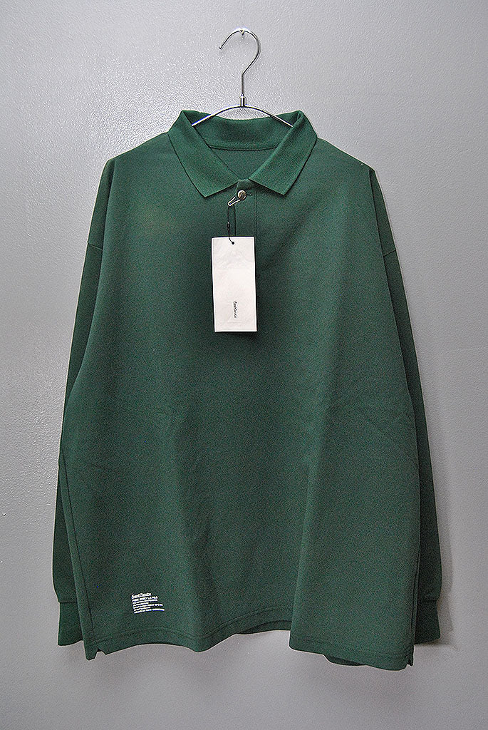 FreshService PIQUE JERSEY L/S POLO GREEN