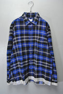 uniform experiment LINE FLANNEL CHECK BIG SHIRT