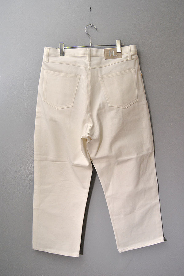 ヘリル HERILL タックデニムパンツ ホワイト HERILL TUCK DENIM