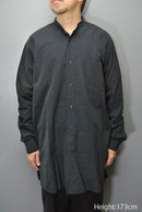 COMOLI バンドカラーシャツ