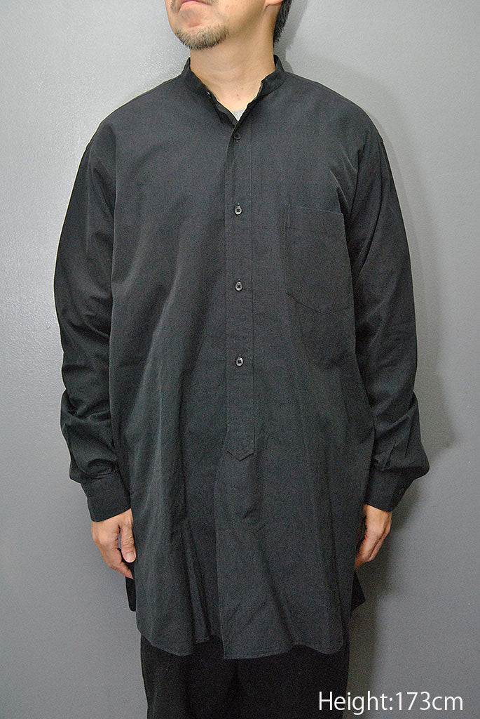 COMOLI バンドカラーシャツ