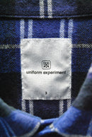 uniform experiment LINE FLANNEL CHECK BIG SHIRT
