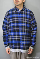 uniform experiment LINE FLANNEL CHECK BIG SHIRT