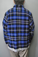 uniform experiment LINE FLANNEL CHECK BIG SHIRT