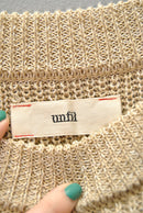 unfil  オーガニックコットンコイルドヤーンニットベスト