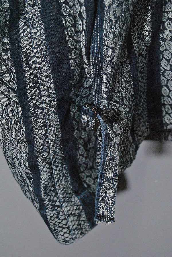 【NEEDLES】Short Coverall 7oz Denim Needles Short Coverall - 9oz Printed indigo Kasuri Papillon