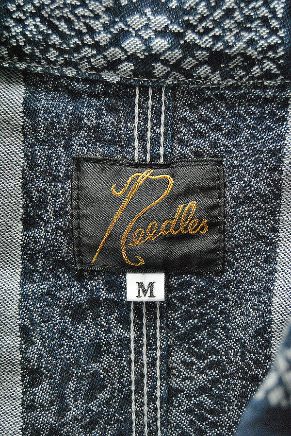 Needles Short Coverall 10oz Denim Python Jacquard