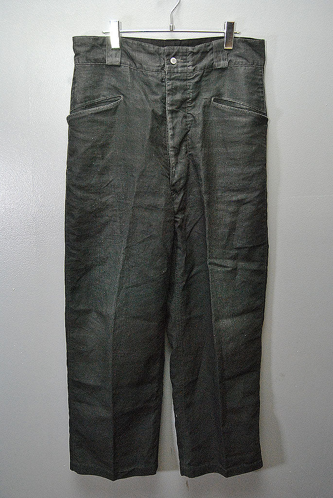 A.PRESSE Vintage Black Linen Trousers