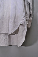 COMOLI C/CAストライプ プルオーバーシャツ