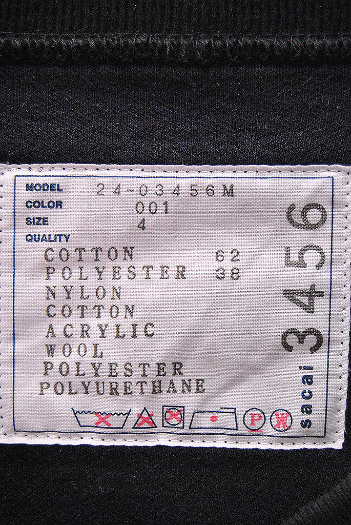 sacai Nylon Twill x Sponge Sweat Pullover