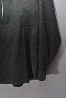 COMOLI カシミア和紙ハーフジップシャツ