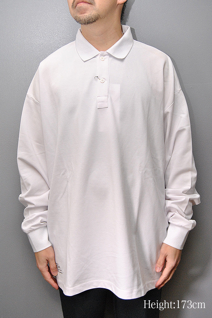 FreshService PIQUE JERSEY L/S POLO WHITE