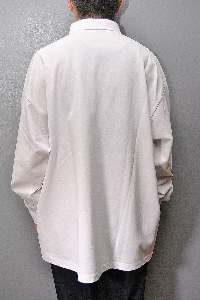 FreshService PIQUE JERSEY L/S POLO WHITE