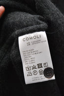 COMOLI カシミア和紙ハーフジップシャツ