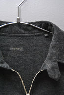 COMOLI カシミア和紙ハーフジップシャツ